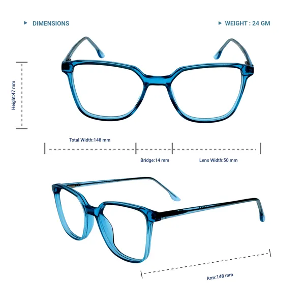 Turquoise_Wayfarer_Shaped_Premium_Acetate_Full_Rim_Lightweight_Premium_Eye_Frames_For_Unisex_|_Blue_Ray_Zero_Power