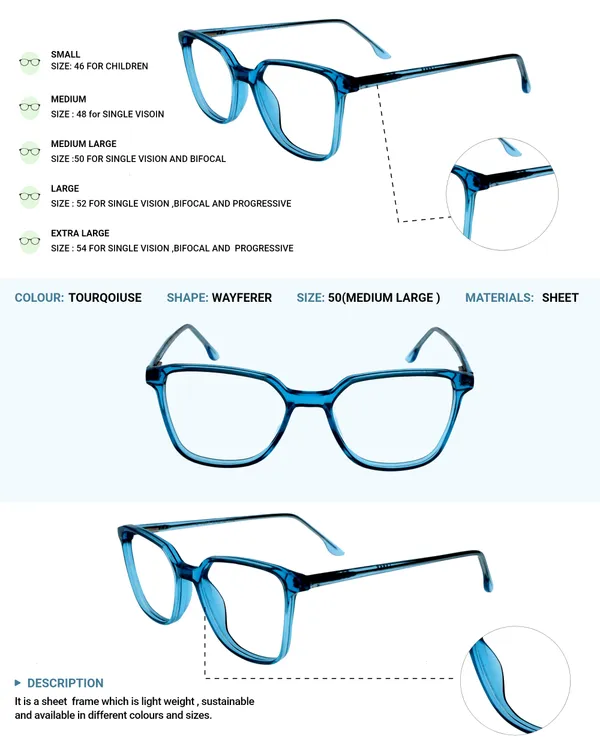 Turquoise_Wayfarer_Shaped_Premium_Acetate_Full_Rim_Lightweight_Premium_Eye_Frames_For_Unisex_|_Blue_Ray_Zero_Power