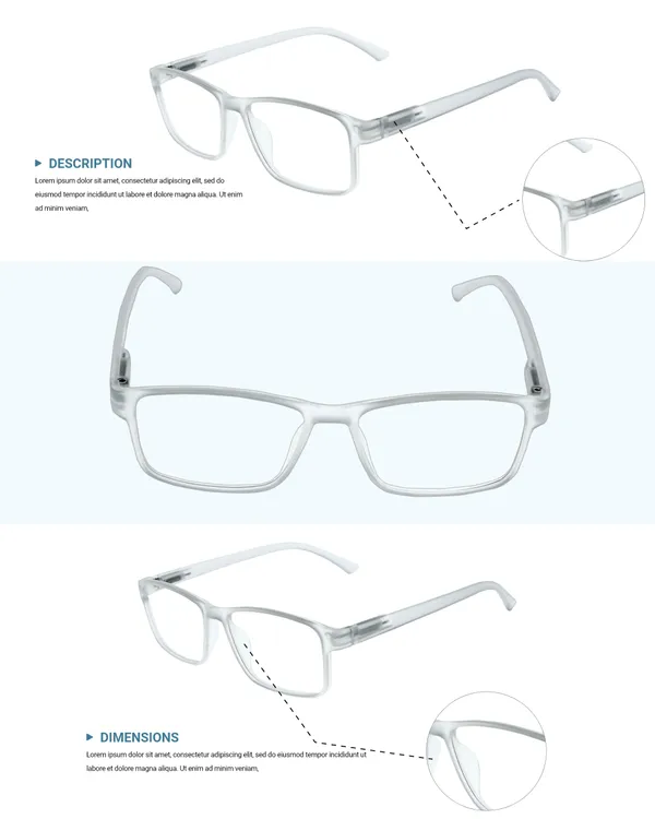 Transparent_&_White_Recatngle_Shape_Tr_Full_Rim_Frames_Lightweight_Eyeframes_And_Eyewear_For_Unisex_|_Blue_Ray_Zero_Power