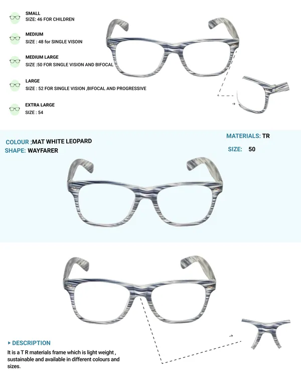 White_Wayfarer_Shape_Tr_Full_Rim_Frames_Lightweight_Eyeframes_And_Eyewear_For_Unisex_|_Blue_Ray_Zero_Power