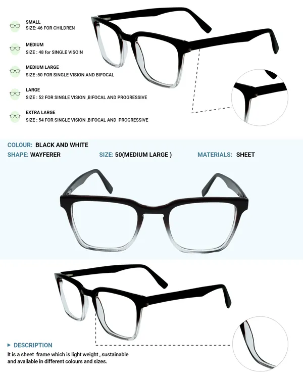 Black_&_White_Wayfarer_Shaped_Premium_Acetate_Full_Rim_Lightweight_Premium_Eye_Frames_For_Unisex_|_Blue_Ray_Zero_Power