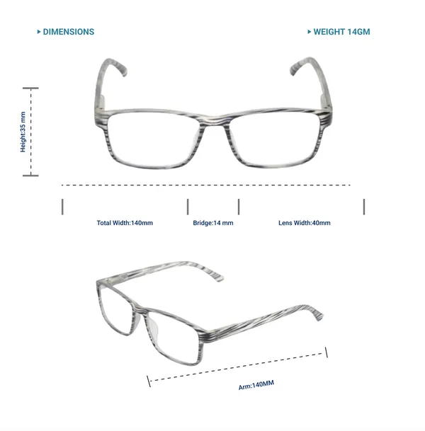 White_Recatngle_Shape_Tr_Full_Rim_Frames_Lightweight_Eyeframes_And_Eyewear_For_Unisex_|_Blue_Ray_Zero_Power