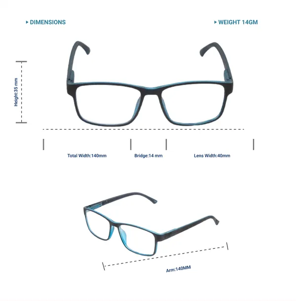 Black_&_Dark_Blue_Recatngle_Shape_Tr_Full_Rim_Frames_Lightweight_Eyeframes_And_Eyewear_For_Unisex_|_Blue_Ray_Zero_Power