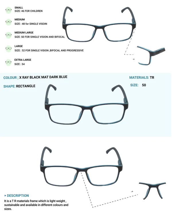 Black_&_Dark_Blue_Recatngle_Shape_Tr_Full_Rim_Frames_Lightweight_Eyeframes_And_Eyewear_For_Unisex_|_Blue_Ray_Zero_Power