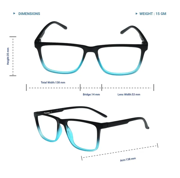 Black_&_Turquoise_Square_Shape_Tr_Full_Rim_Frames_Lightweight_Eyeframes_And_Eyewear_For_Unisex_|_Blue_Ray_Zero_Power
