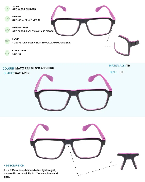 Black_&_Pink_Tr_Full_Rim_Glossy_Finished_Eye_Frames_For_Unisex_|_Blue_Ray_Zero_Power
