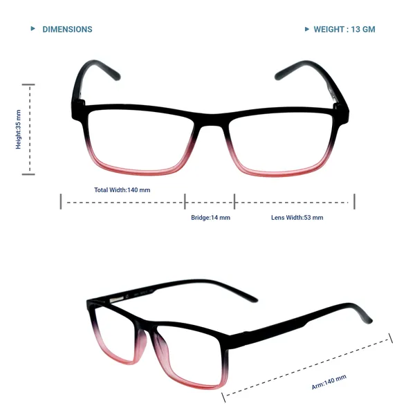 Black_&_Red_Recatngle_Shape_Tr_Full_Rim_Frames_Lightweight_Eyeframes_And_Eyewear_For_Unisex_|_Blue_Ray_Zero_Power