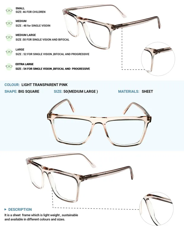 Transparent_Pink_Square_Shaped_Premium_Acetate_Full_Rim_Lightweight_Premium_Eye_Frames_For_Unisex_|_Blue_Ray_Zero_Power