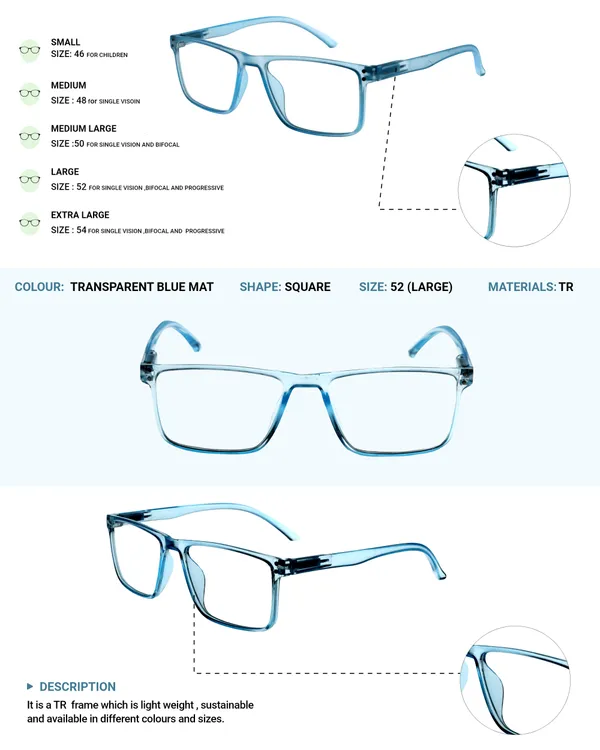 Transparent_&_Blue_Square_Shape_Tr_Full_Rim_Frames_Lightweight_Eyeframes_And_Eyewear_For_Unisex_|_Blue_Ray_Zero_Power
