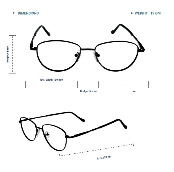 Grey_Premium_Metal_Frames_For_Unisex_|_Blue_Ray_Zero_Power