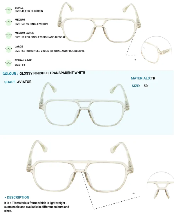 Transparent_&_White_Tr_Full_Rim_Leopard_Print_Eye_Frames_For_Unisex_|_Blue_Ray_Zero_Power