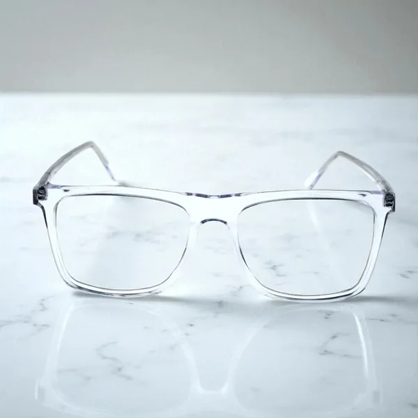 Transparent_White_Square_Shaped_Premium_Acetate_Full_Rim_Lightweight_Premium_Eye_Frames_For_Unisex_|_Blue_Ray_Zero_Power