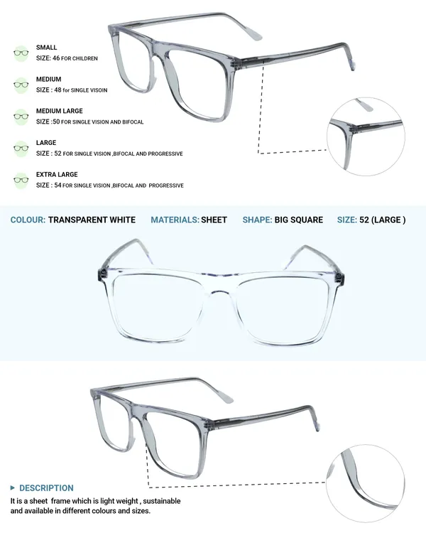 Transparent_White_Square_Shaped_Premium_Acetate_Full_Rim_Lightweight_Premium_Eye_Frames_For_Unisex_|_Blue_Ray_Zero_Power