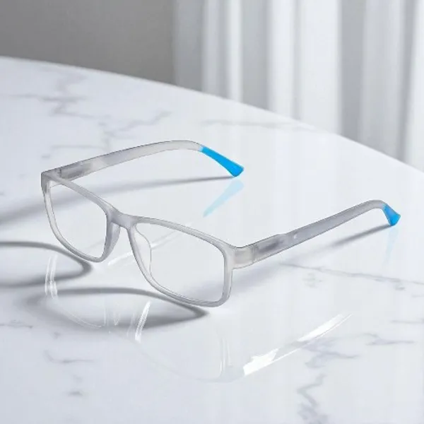 Gray_&_Transparent_&_Blue_Recatngle_Shape_Tr_Full_Rim_Frames_Lightweight_Eyeframes_And_Eyewear_For_Unisex_|_Blue_Ray_Zero_Power