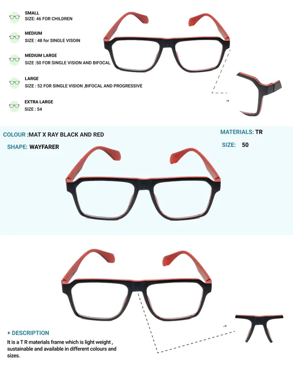 Black_&_Red_Tr_Full_Rim_Mat_Finish_Leopard_Print_Eye_Frames_For_Unisex_|_Blue_Ray_Zero_Power