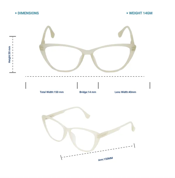 White_Tr_Full_Rim_Xray_Finish_Eye_Frames_For_Unisex_|_Blue_Ray_Zero_Power