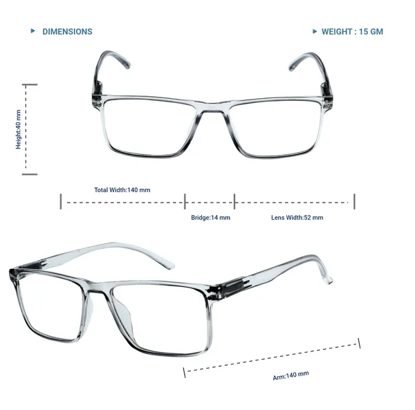 White_Square_Shape_Tr_Full_Rim_Frames_Lightweight_Eyeframes_And_Eyewear_For_Unisex_|_Blue_Ray_Zero_Power