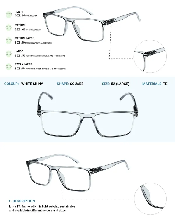 White_Square_Shape_Tr_Full_Rim_Frames_Lightweight_Eyeframes_And_Eyewear_For_Unisex_|_Blue_Ray_Zero_Power