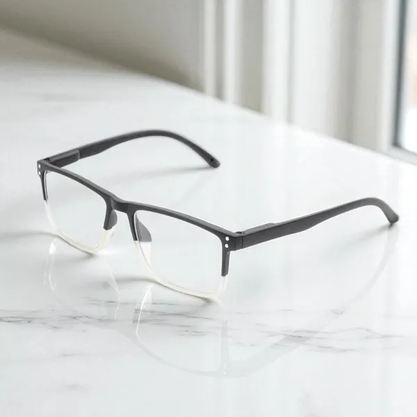 Black_&_White_Square_Shape_Tr_Full_Rim_Frames_Lightweight_Eyeframes_And_Eyewear_For_Unisex_|_Blue_Ray_Zero_Power