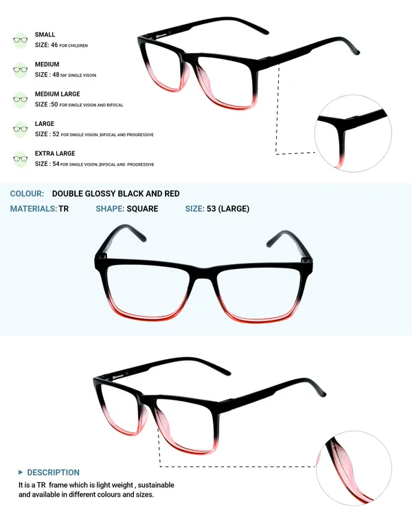 Black_&_Red_Square_Shape_Tr_Full_Rim_Frames_Lightweight_Eyeframes_And_Eyewear_For_Unisex_|_Blue_Ray_Zero_Power