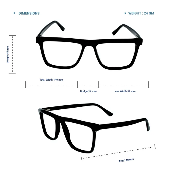 Transparent_White_Square_Shaped_Premium_Acetate_Full_Rim_Lightweight_Premium_Eye_Frames_For_Unisex_|_Blue_Ray_Zero_Power