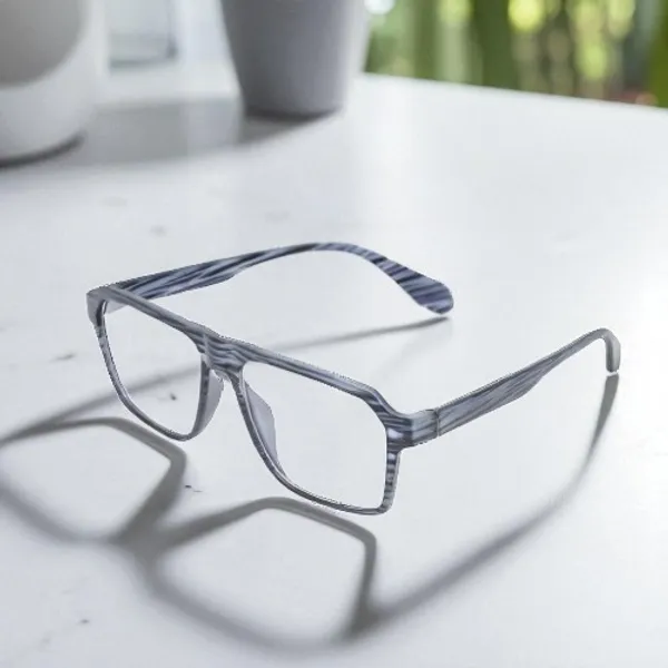 Black_&_White_Tr_Full_Rim_Glossy_Finished_Eye_Frames_For_Unisex_|_Blue_Ray_Zero_Power
