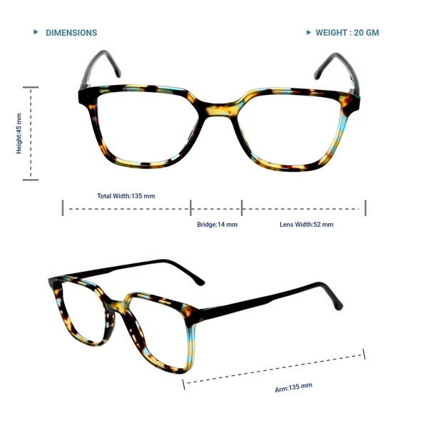 Yellow_&_Turquoise_Wayfarer_Shaped_Premium_Acetate_Full_Rim_Women_Lightweight_Premium_Eye_Frames_For_Unisex_|_Blue_Ray_Zero_Power