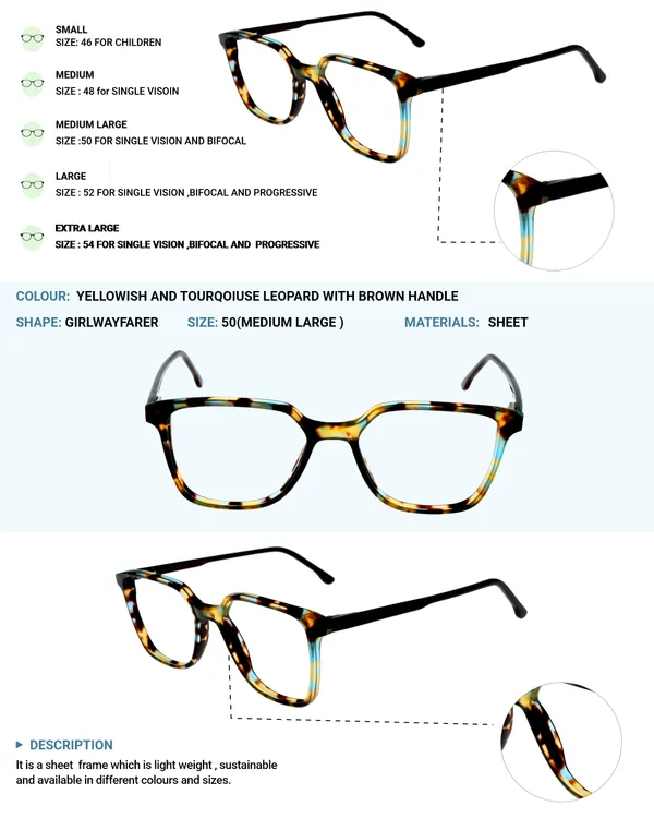 Yellow_&_Turquoise_Wayfarer_Shaped_Premium_Acetate_Full_Rim_Women_Lightweight_Premium_Eye_Frames_For_Unisex_|_Blue_Ray_Zero_Power