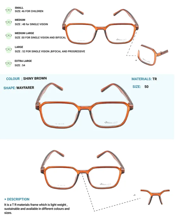 Brown_Tr_Full_Rim_Glossy_Finished_Transparent_Eye_Frames_For_Unisex_|_Blue_Ray_Zero_Power