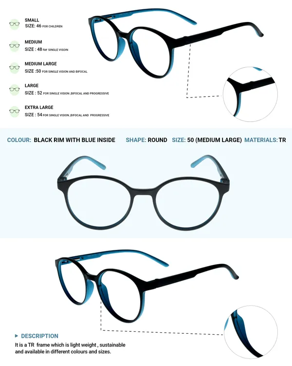 Black_&_Blue_Round_Shape_Tr_Full_Rim_Frames_Lightweight_Eyeframes_And_Eyewear_For_Unisex_|_Blue_Ray_Zero_Power