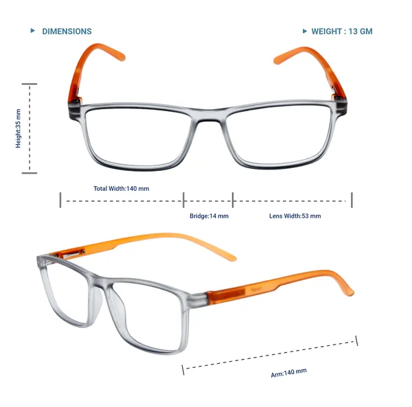 Grey_&_Orange_Recatngle_Shape_Tr_Full_Rim_Frames_Lightweight_Eyeframes_And_Eyewear_For_Unisex_|_Blue_Ray_Zero_Power