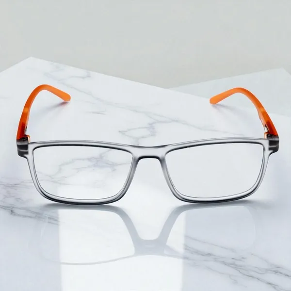 Grey_&_Orange_Recatngle_Shape_Tr_Full_Rim_Frames_Lightweight_Eyeframes_And_Eyewear_For_Unisex_|_Blue_Ray_Zero_Power