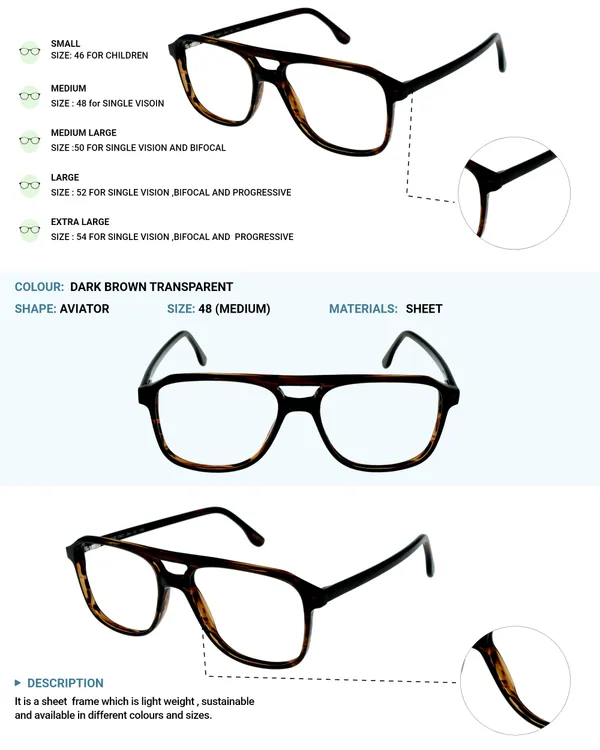 Dark_Brown_&_Transparent_Aviator_Shaped_Premium_Acetate_Full_Rim_Lightweight_Premium_Eye_Frames_For_Unisex_|_Blue_Ray_Zero_Power