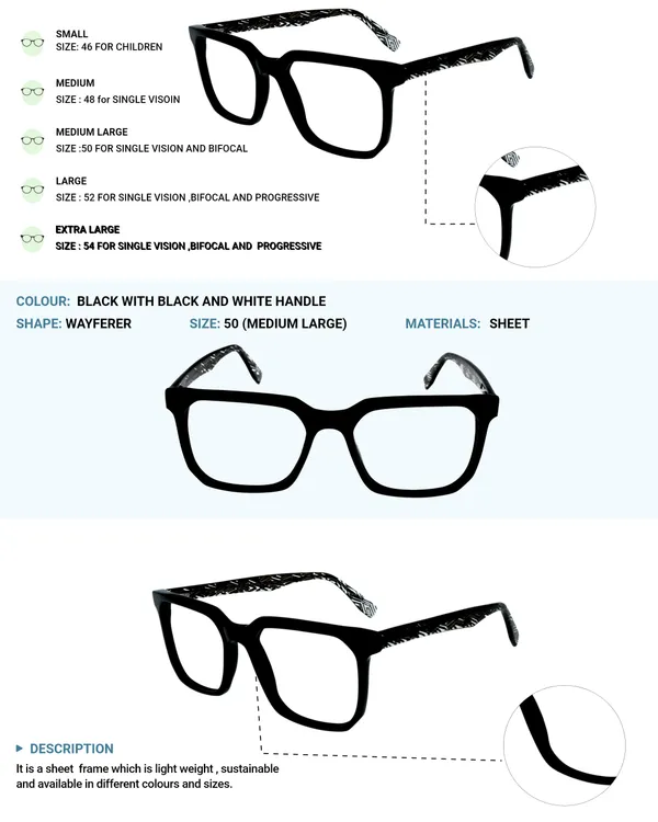Black_&_White_Wayfarer_Shaped_Premium_Acetate_Full_Rim_Lightweight_Premium_Eye_Frames_For_Unisex_|_Blue_Ray_Zero_Power