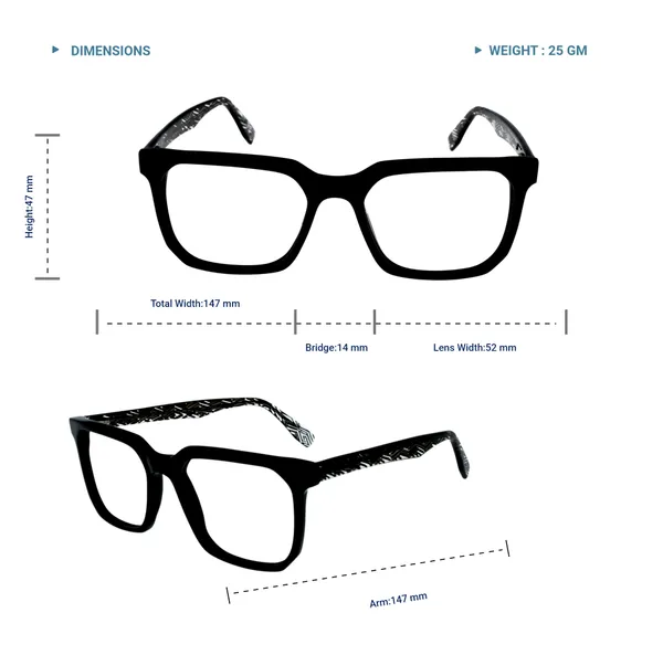 Black_&_White_Wayfarer_Shaped_Premium_Acetate_Full_Rim_Lightweight_Premium_Eye_Frames_For_Unisex_|_Blue_Ray_Zero_Power