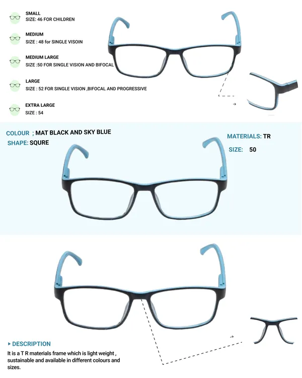 Black_&_Sky_Blue_Square_Shape_Tr_Full_Rim_Frames_Lightweight_Eyeframes_And_Eyewear_For_Unisex_|_Blue_Ray_Zero_Power