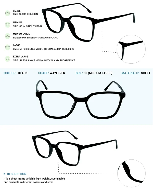 Black_Wayfarer_Shaped_Premium_Acetate_Full_Rim_Lightweight_Premium_Eye_Frames_For_Unisex_|_Blue_Ray_Zero_Power