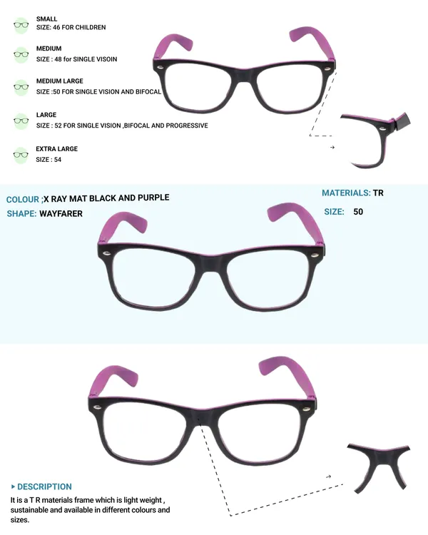 Black_&_Purple_Wayfarer_Shape_Tr_Full_Rim_Frames_Lightweight_Eyeframes_And_Eyewear_For_Unisex_|_Blue_Ray_Zero_Power
