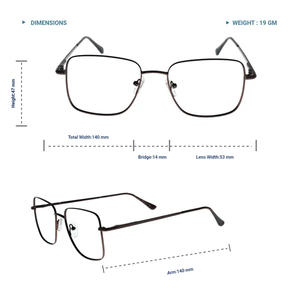 Copper_Premium_Metal_Frames_For_Unisex_|_Blue_Ray_Zero_Power