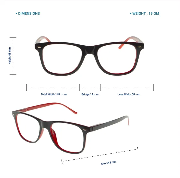 Black_&_Red_Wayfarer_Shape_Tr_Full_Rim_Frames_Lightweight_Eyeframes_And_Eyewear_For_Unisex_|_Blue_Ray_Zero_Power