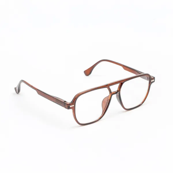 Transparent_&_Brown_Tr_Full_Rim_Double_Mat_Finish_Eye_Frames_For_Unisex_|_Blue_Ray_Zero_Power