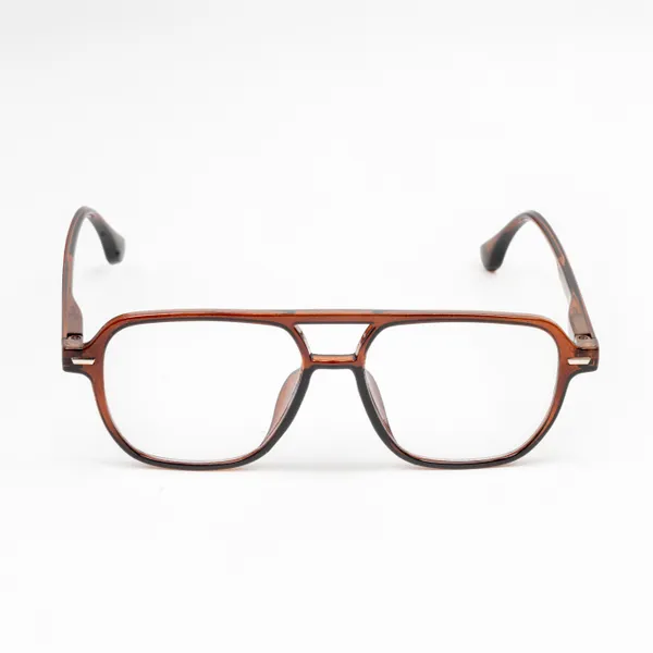 Transparent_&_Brown_Tr_Full_Rim_Double_Mat_Finish_Eye_Frames_For_Unisex_|_Blue_Ray_Zero_Power