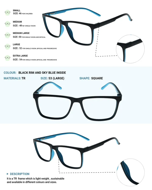 Black_&_Sky_Blue_Square_Shape_Tr_Full_Rim_Frames_Lightweight_Eyeframes_And_Eyewear_For_Unisex_|_Blue_Ray_Zero_Power