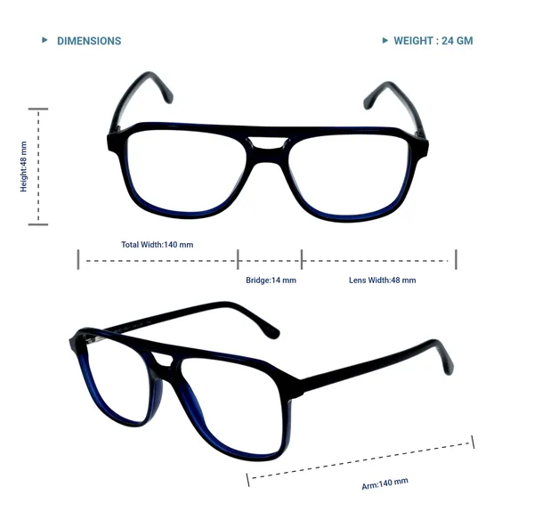 Bluish_Black_Aviator_Shaped_Premium_Acetate_Full_Rim_Lightweight_Premium_Eye_Frames_For_Unisex_|_Blue_Ray_Zero_Power