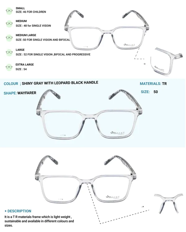 Gray_&_Black_Tr_Full_Rim_Mat_Finish_Eye_Frames_For_Unisex_|_Blue_Ray_Zero_Power