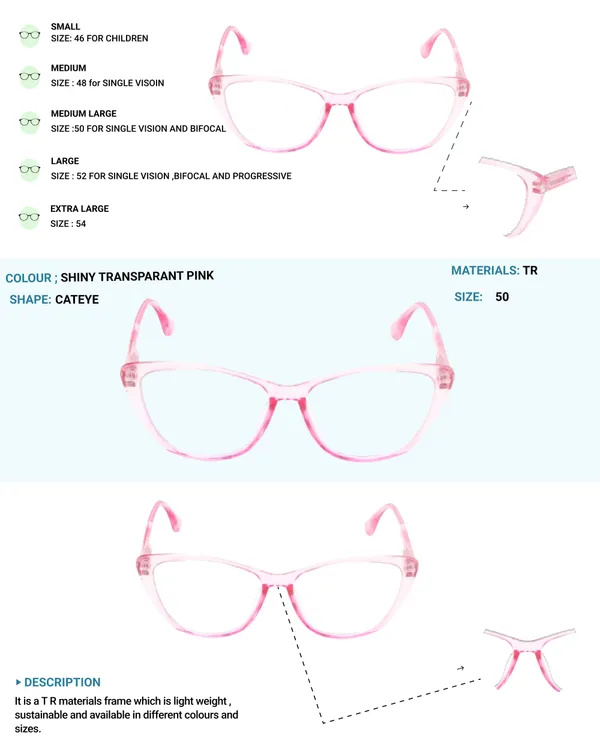 Transparent_&_Pink_Tr_Full_Rim_Xray_Finish_Mat_Finish_Eye_Frames_For_Unisex_|_Blue_Ray_Zero_Power
