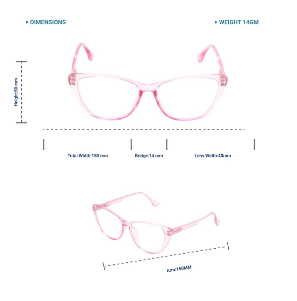 Transparent_&_Pink_Tr_Full_Rim_Xray_Finish_Mat_Finish_Eye_Frames_For_Unisex_|_Blue_Ray_Zero_Power
