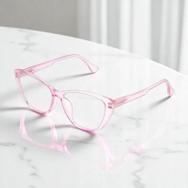 Transparent_&_Pink_Tr_Full_Rim_Xray_Finish_Mat_Finish_Eye_Frames_For_Unisex_|_Blue_Ray_Zero_Power
