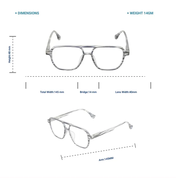 White_Tr_Full_Rim_Mat_Finish_Leopard_Print_Eye_Frames_For_Unisex_|_Blue_Ray_Zero_Power