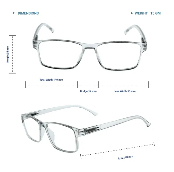 White_Recatngle_Shape_Tr_Full_Rim_Frames_Lightweight_Eyeframes_And_Eyewear_For_Unisex_|_Blue_Ray_Zero_Power